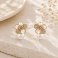 Royal Blossom Pearl Earrings